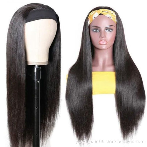 Jerry Curly Virgin Human Hair Headband Wig For Women 150% Density Afro Kinky Brazilian Remy Hair Wig Factory Price Wig Vendor